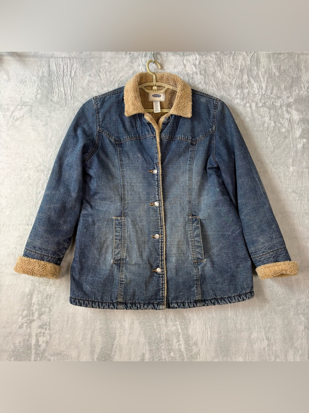 Vintage Old Navy Denim Jacket Women's XL Sherpa Lined Outdoor Western Riding
